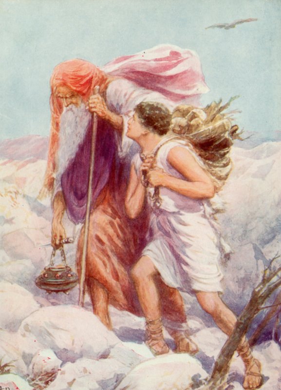 Obediência de Abraão (lito colorido) de Robert Ambrose Dudley