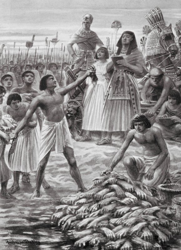 Contando as mãos cortadas dos mortos (litografia) de Robert Ambrose Dudley