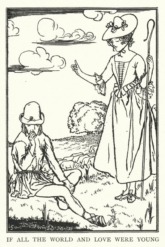 Se todo o mundo e o amor fossem jovens (litho) de Robert Anning Bell