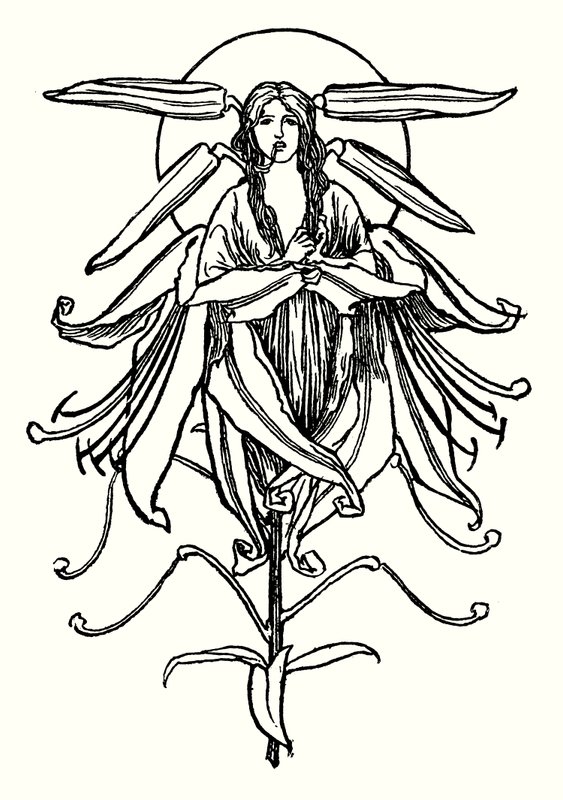 Ilustração para Poemas de John Keats (litho) de Robert Anning Bell