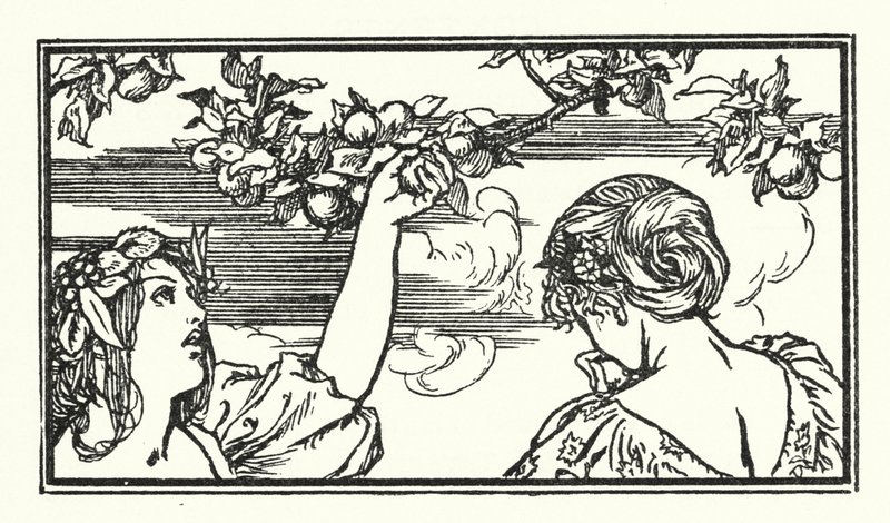 Ilustração para Poemas de John Keats (litho) de Robert Anning Bell