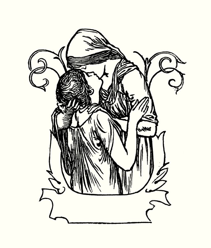 Ilustração para Poemas de John Keats (litho) de Robert Anning Bell