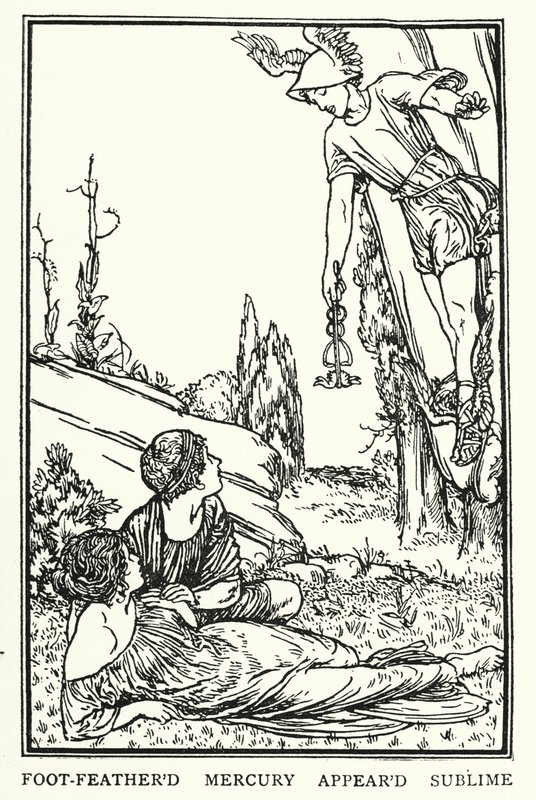 Ilustração para Poemas de John Keats: Endymion (litho) de Robert Anning Bell