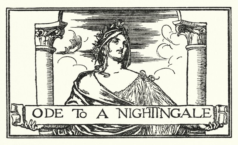 Ilustração para Poemas de John Keats: Ode a um Rouxinol (litho) de Robert Anning Bell
