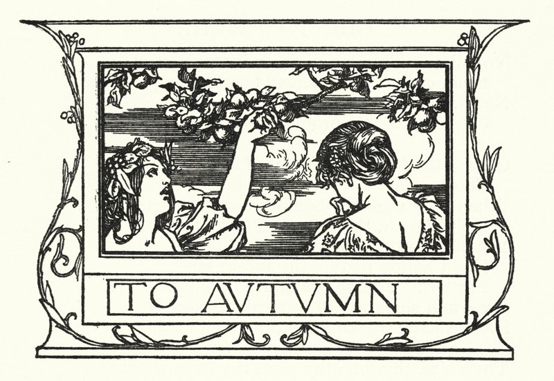 Ilustração para Poemas de John Keats: Para o Outono (litho) de Robert Anning Bell