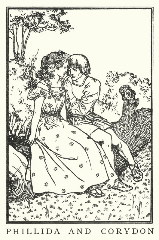 Phillida e Corydon (litho) de Robert Anning Bell