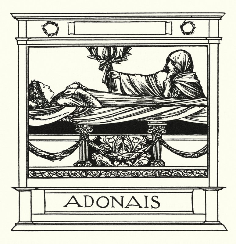Shelley: Adonais (litografia) de Robert Anning Bell
