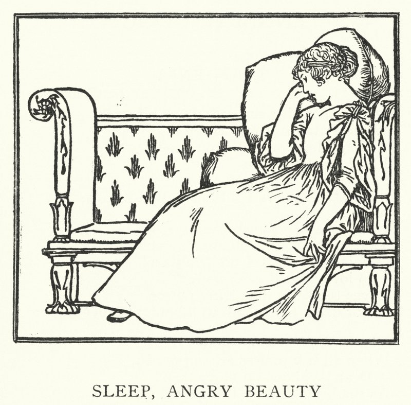 Dormir, beleza furiosa (litho) de Robert Anning Bell