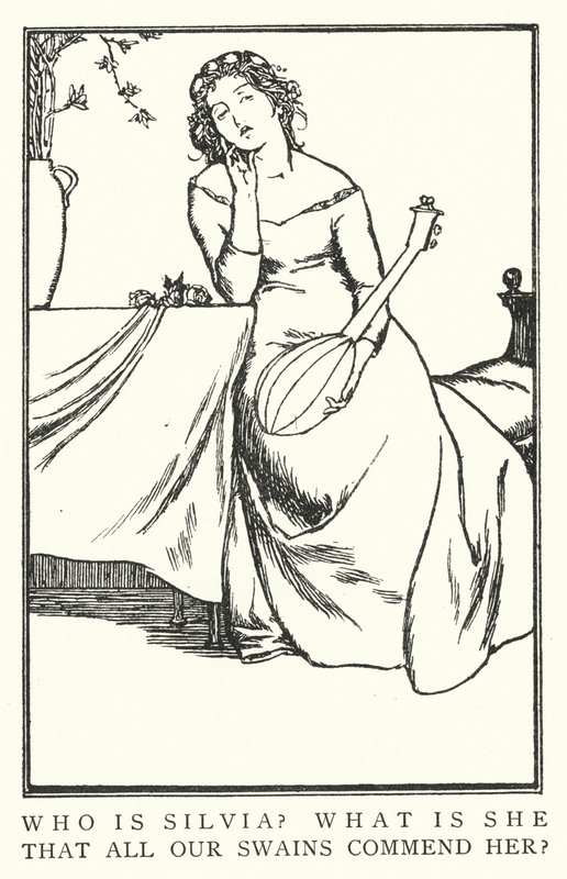 Quem é a Silvia? O que é ela, que todos os nossos esperma a elogiam? (litho) de Robert Anning Bell