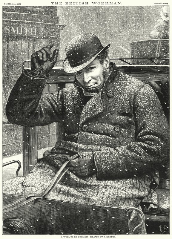 Um Cabman Well-to-Do (gravura) de Robert Barnes