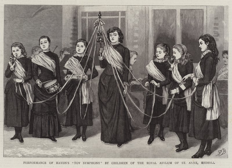 Performance da Sinfonia de Brinquedo de Haydn pelos Filhos do Royal Asylum of St Anne, Redhill de Robert Barnes