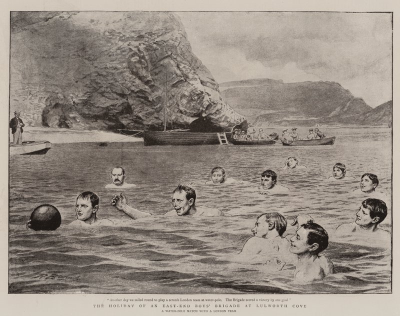 As férias de uma brigada dos meninos de East End em Lulworth Cove de Robert Barnes