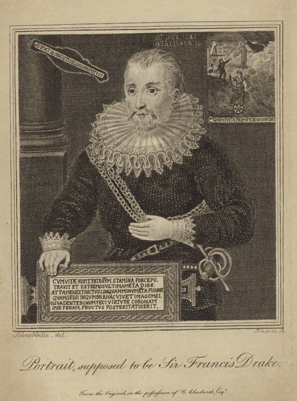 Francis Drake (gravura) de Robert Blemell (after) Schnebbelie