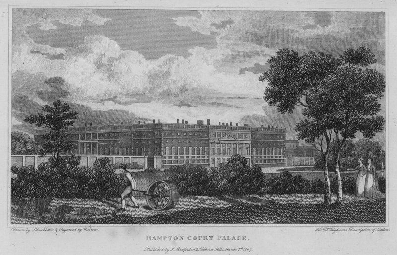 Hampton Court Palace (gravura) de Robert Blemell (after) Schnebbelie