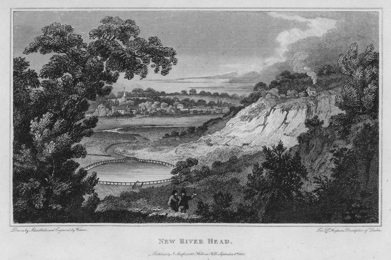 New River Head (gravura) de Robert Blemell (after) Schnebbelie