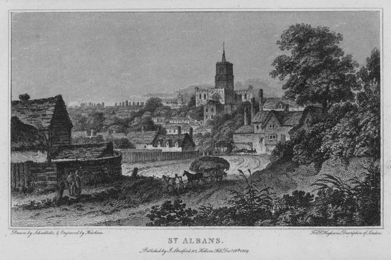 St Albans (gravura) de Robert Blemell (after) Schnebbelie