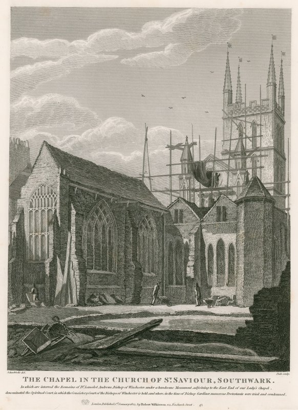 A capela na igreja de St Saviour, Southwark de Robert Blemell Schnebbelie
