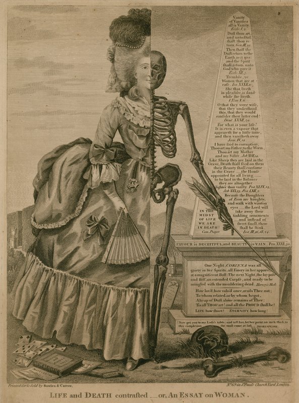 Vida e morte contrastadas - ou um ensaio sobre a mulher de Robert Dighton