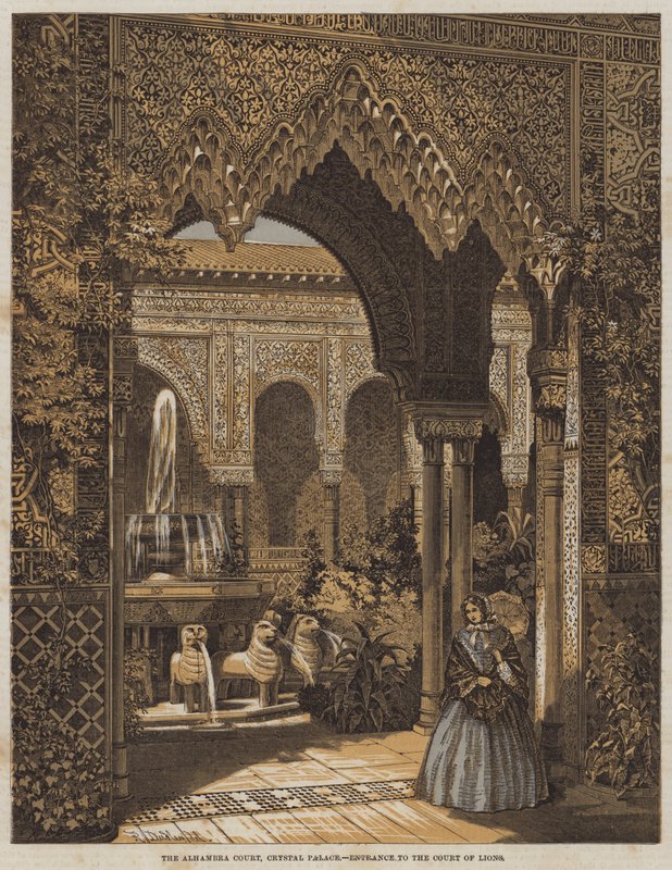 A, alhambra, corte, cristal, palácio, entrada, para, a, corte, de, leões de Robert Dudley