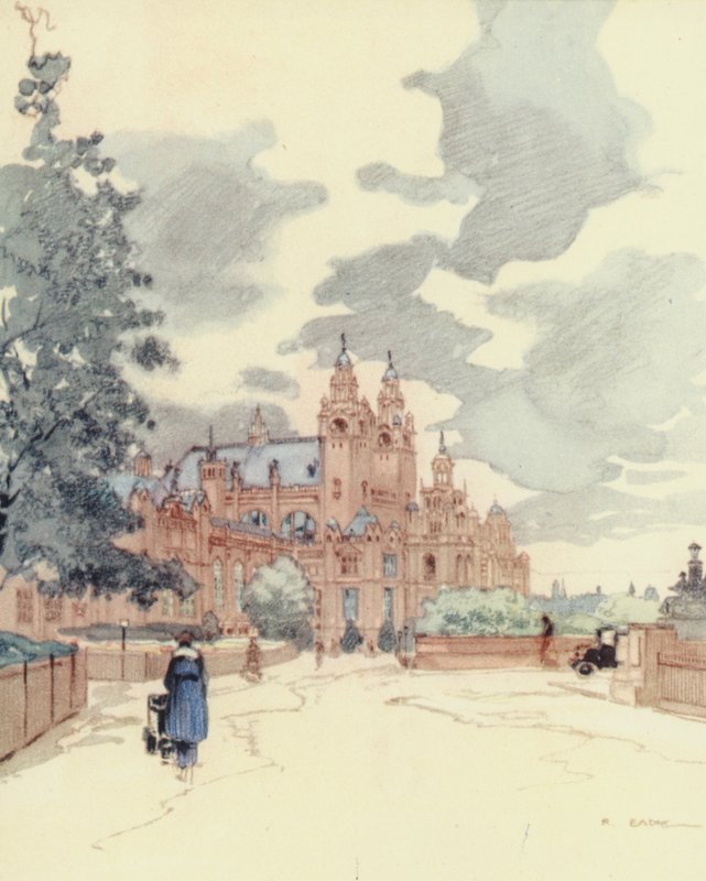 Glasgow: The Art Galleries (litografia a cores) de Robert Eadie