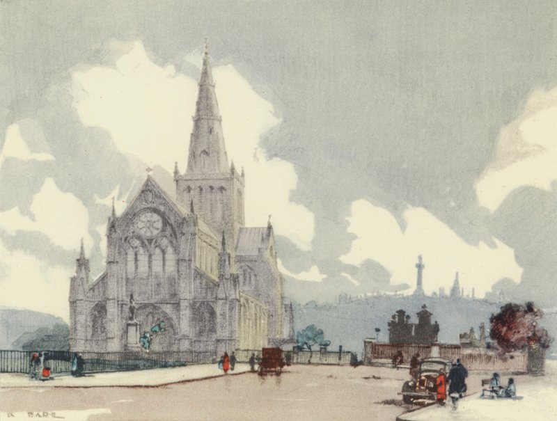 Glasgow: A Catedral (litografia a cores) de Robert Eadie