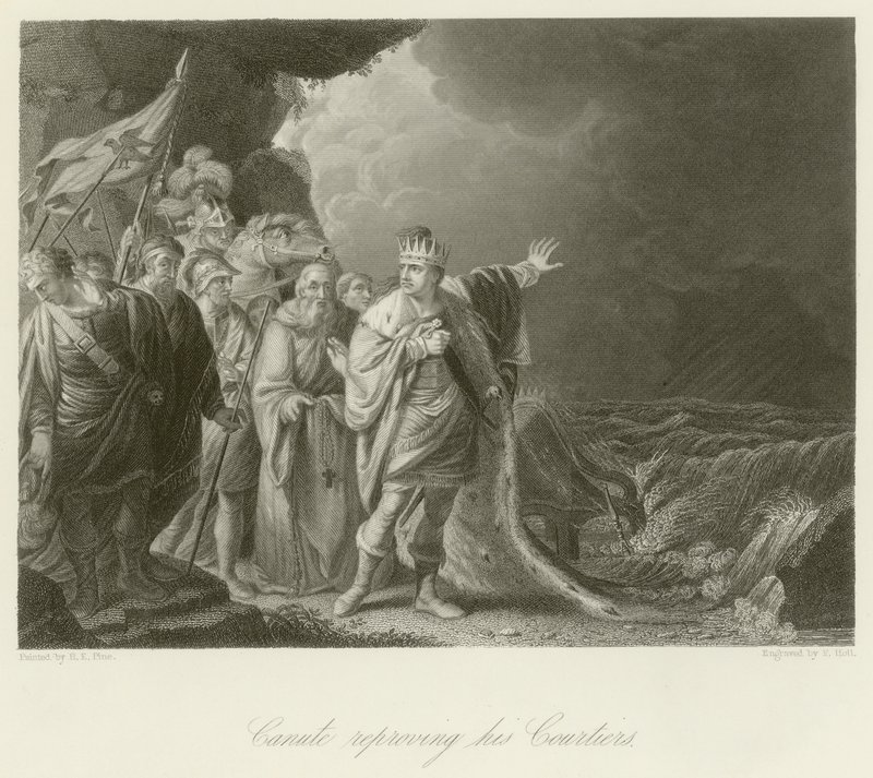 Canute reprovando seus cortesãos de Robert Edge Pine
