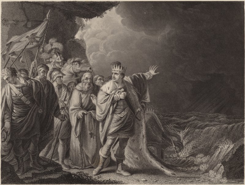 Canute reprovando seus cortesãos de Robert Edge Pine