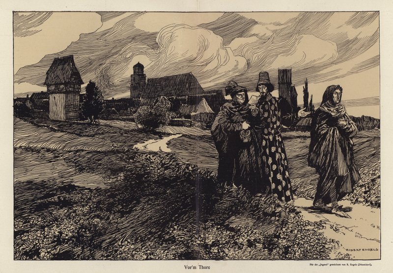 Antes do portão (litho) de Robert Engels
