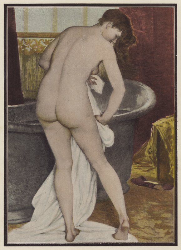 Banho de mulher (cor litho) de Robert Fleury