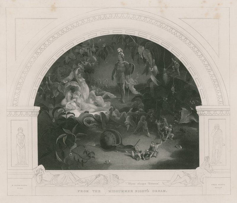 Lá dorme Titania, do sonho da noite de verão de Robert Huskisson