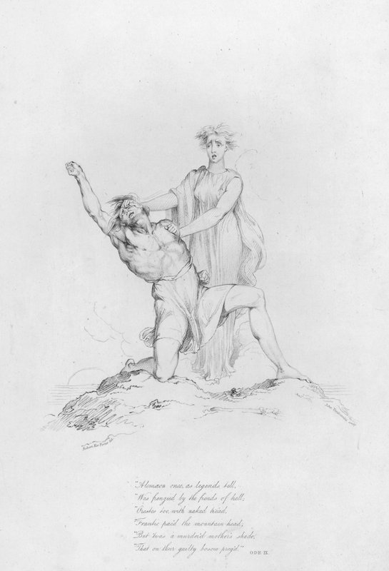 Anacreon, Ode IX (gravura) de Robert Kerr (after) Porter