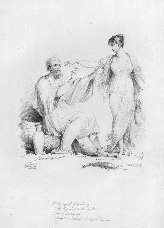 Anacreon, Ode LXXVII (gravura) de Robert Kerr (after) Porter