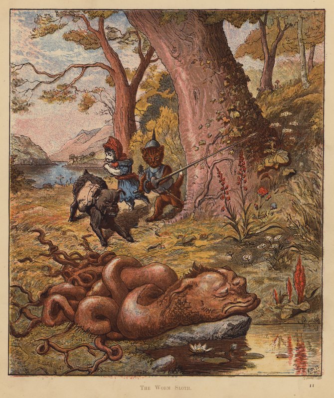 Os Gatinhos Peregrinos: A Preguiça Vermelha (cor litho) de Robert Michael Ballantyne