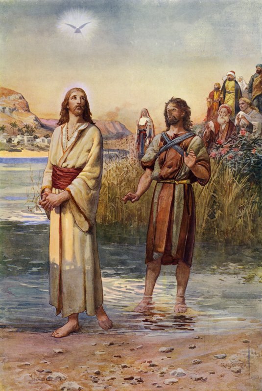 O Batismo de Jesus (cor litho) de Robert Payton Reid