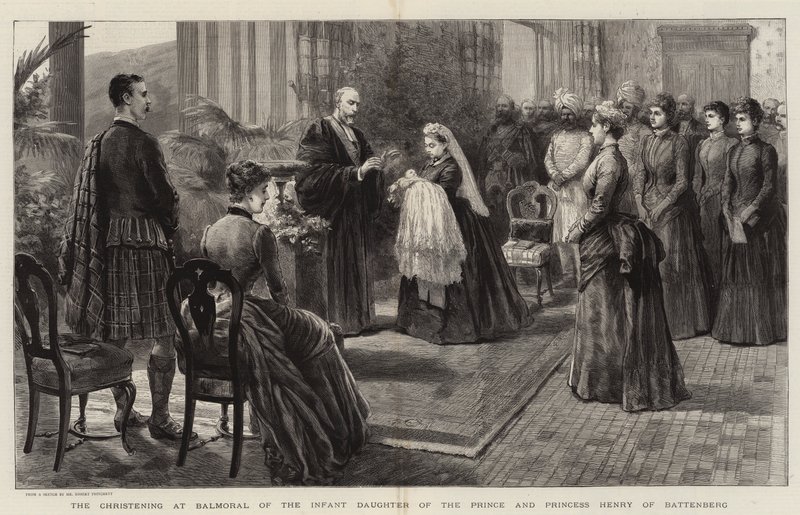 O batismo em Balmoral da Filha Infante do Príncipe e Princesa Henrique de Battenberg de Robert Pritchett