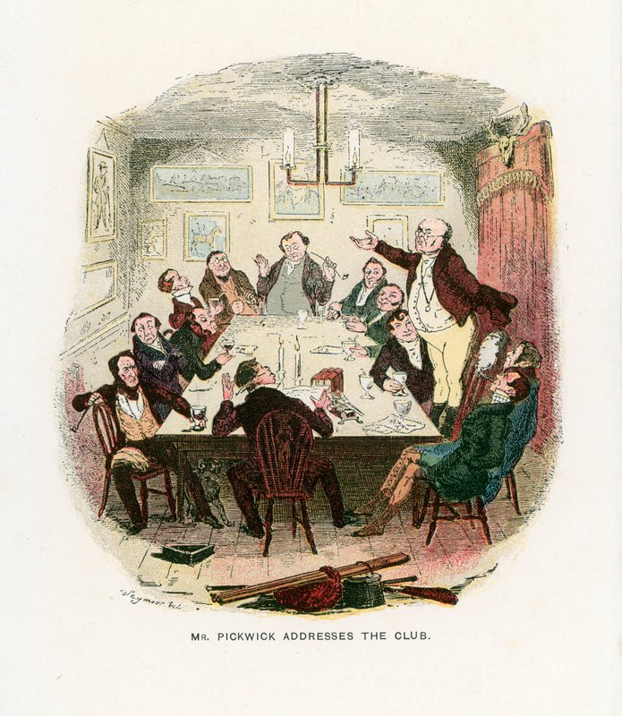 Ilustração para os papéis de Pickwick de Robert Seymour