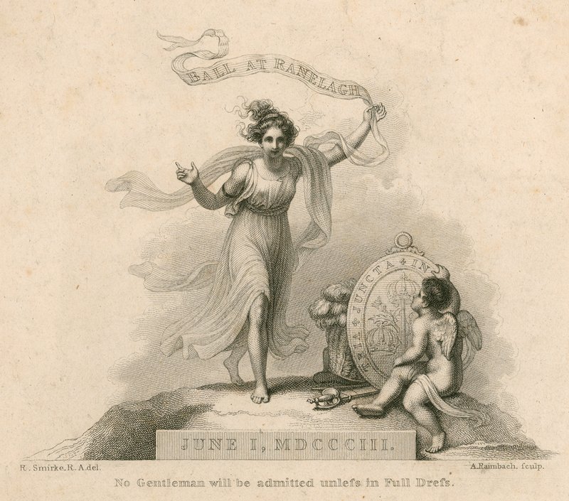 Convite para uma bola em Ranelagh Gardens, Millbank, Londres, 1 de junho de 1803 de Robert Smirke