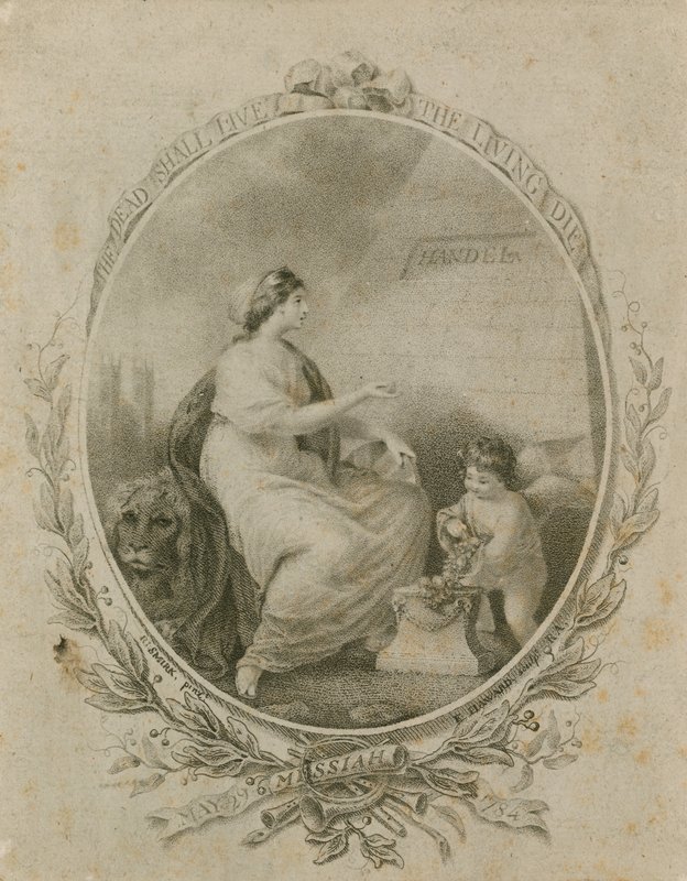 Promoção para uma performance do Messias de Handel, Abadia de Westminster, Londres, 29 de maio de 1784 de Robert Smirke