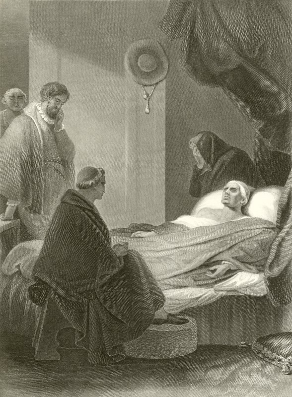 A morte do cardeal Wolsey de Robert Smirke