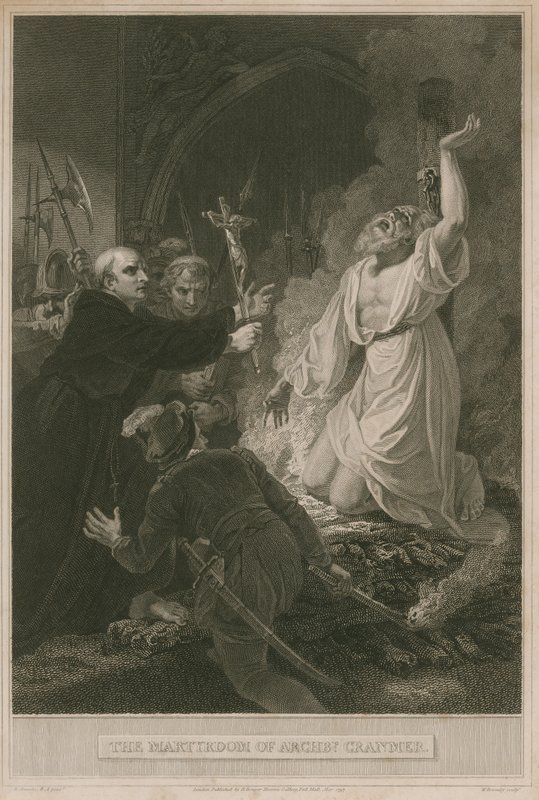 O martírio do arcebispo Cranmer de Robert Smirke