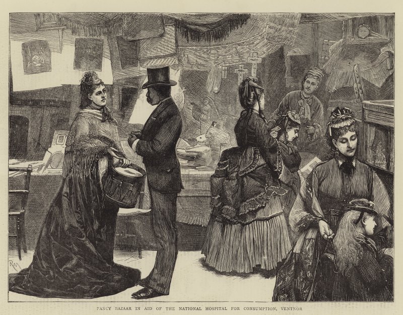 Fancy Bazaar na Ajuda do Hospital Nacional para o Consumo, Ventnor de Robert Walker Macbeth