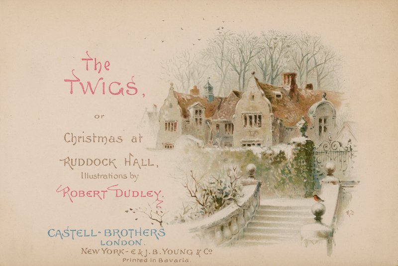 Ilustração para os galhos ou Natal no Ruddock Hall de Robert after Dudley