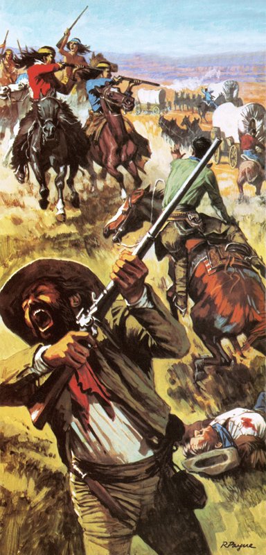 Apaches atacam refugiados de Santa Rita de Roger Payne
