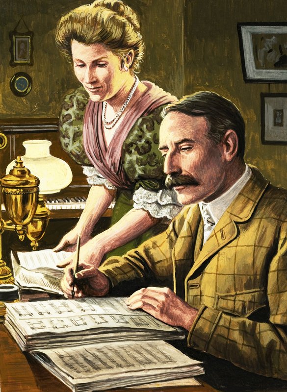 Edward Elgar e a sua mulher, Caroline Alice de Roger Payne