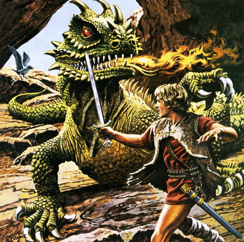A batalha de Siegfried contra o dragão de Roger Payne