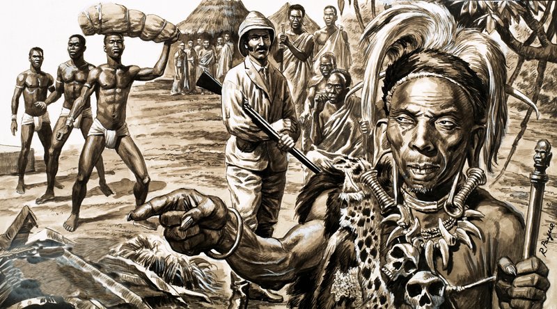 O feiticeiro apontou para a distância, revelando em que direção se encontrava a cidade perdida de Salomão de Roger Payne