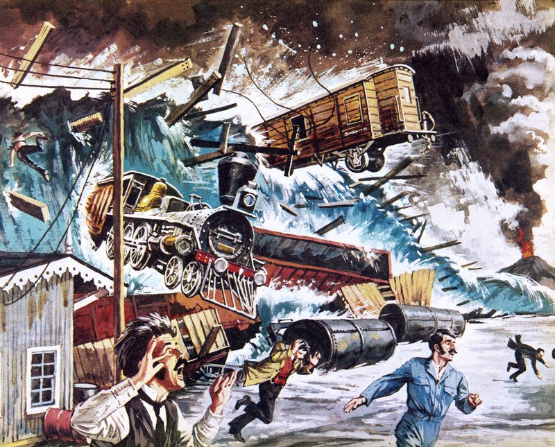 Tsunami que atingiu o Chile durante as erupções de 1896 de Roger Payne