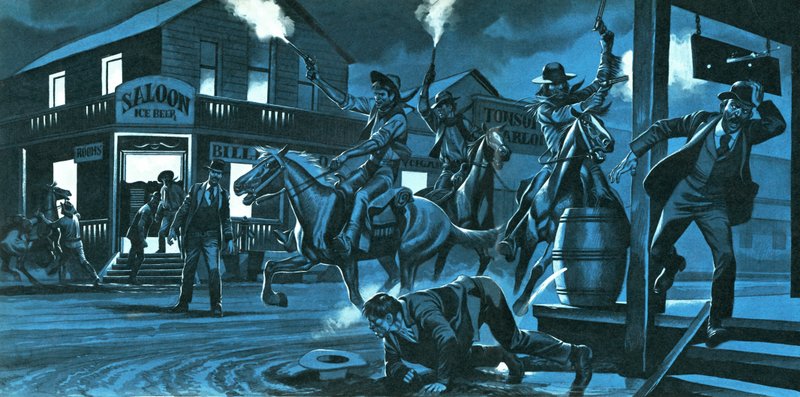 Dodge City à noite de Ron Embleton