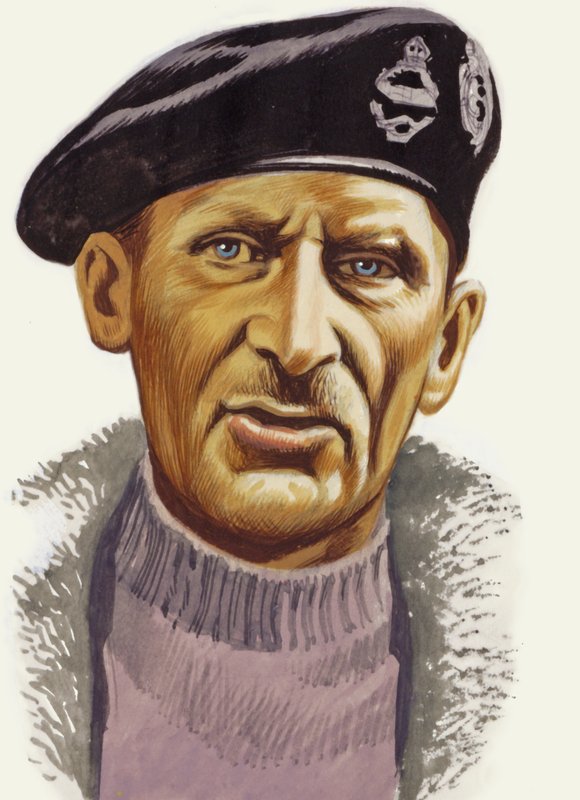 General Montgomery (guache sobre papel) de Ron Embleton