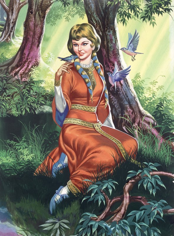 Maid Marian (guache sobre papel) de Ron Embleton